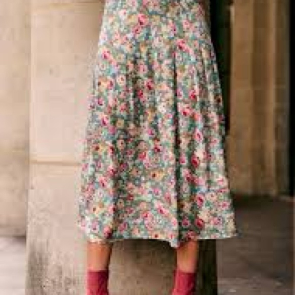 Sezane Jade  Floral A-Line Skirt - Multicolor NWOT